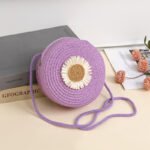 Pastoral Style Raffia Bag Woven Mobile Phone Bag Crossbody