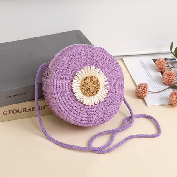 32619475-edd9-4af6-a970-a88f12dd74a0.jpg Pastoral Style Raffia Bag Woven Mobile Phone Bag Crossbody