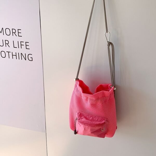 54b1f21c-8de4-49a5-8231-368da93a295a.jpg Small Mesh Drawstring Bucket Bag Fashion Cute Messenger Shoulder Bags For Women