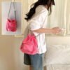 f4b68322-b039-4334-bbf1-a4f0c015aea7.jpg Small Mesh Drawstring Bucket Bag Fashion Cute Messenger Shoulder Bags For Women