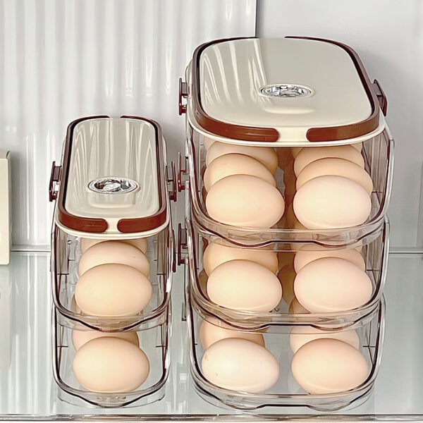 Storage Box Kitchen Refrigerator Multi-layer Transparent Egg Holder